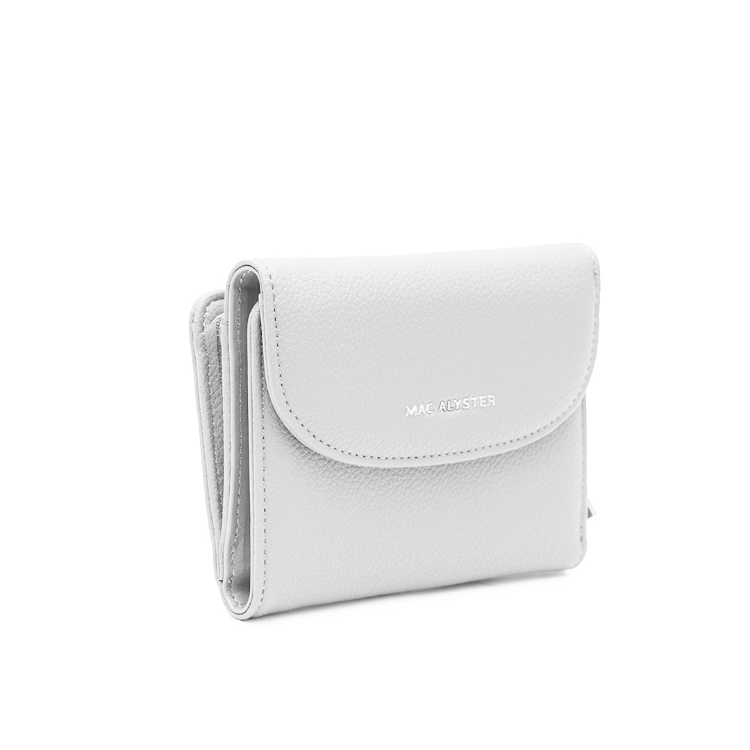 Porte monnaie avec rabat PETITE MAROQUINERIE synthétique BEIGE de trois-quarts