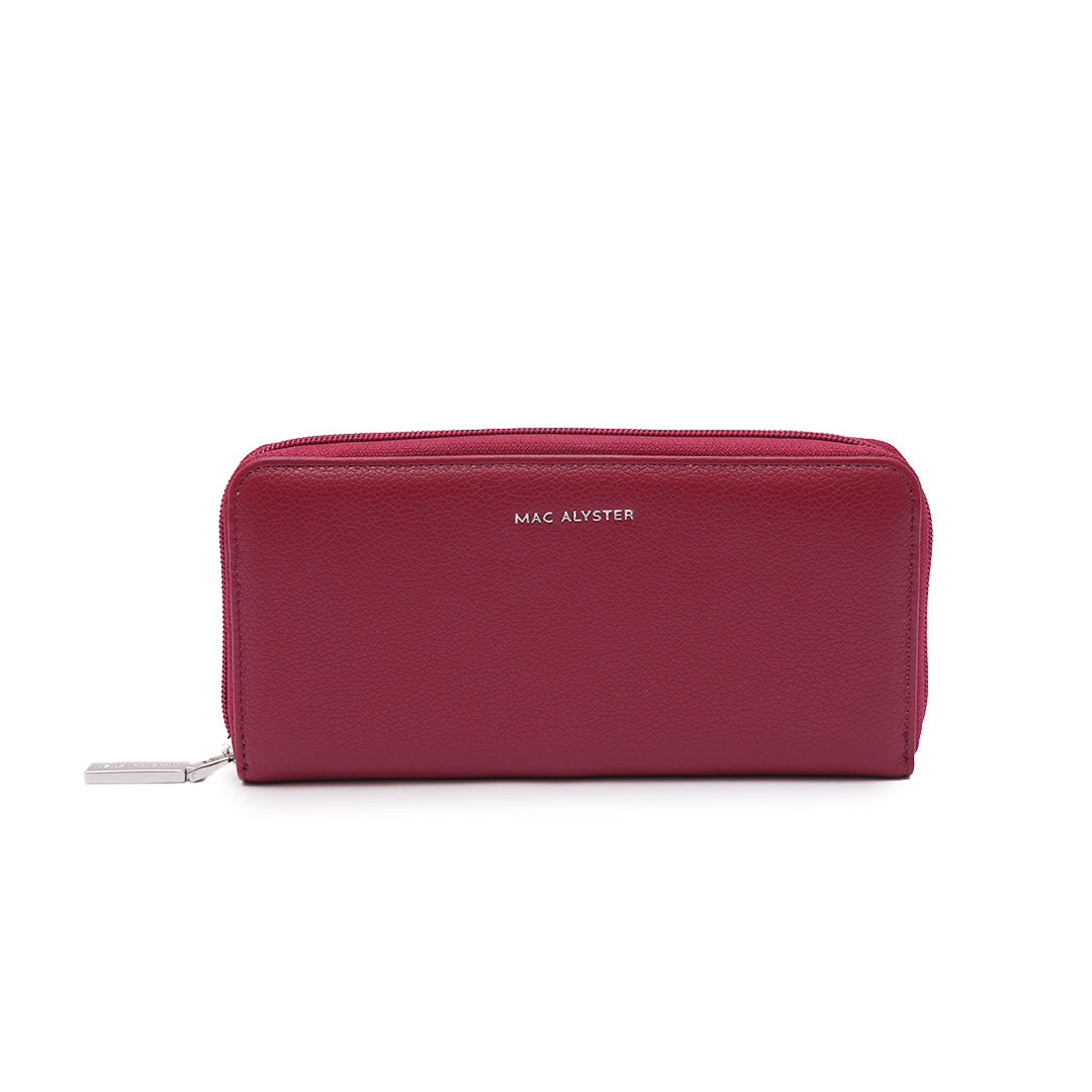 Portefeuille long zippé PETITE MAROQUINERIE synthétique CARMIN de face