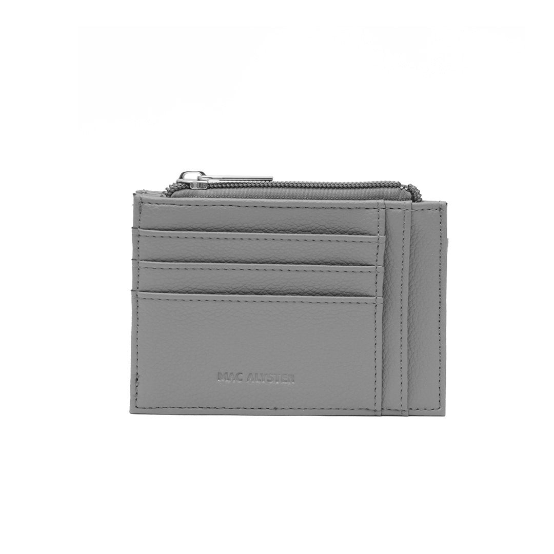 Porte cartes PETITE MAROQUINERIE synthétique GRIS de face