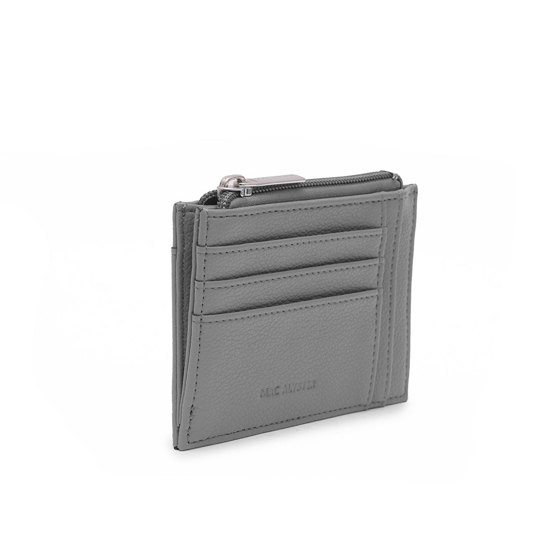Porte cartes PETITE MAROQUINERIE synthétique GRIS de trois-quarts