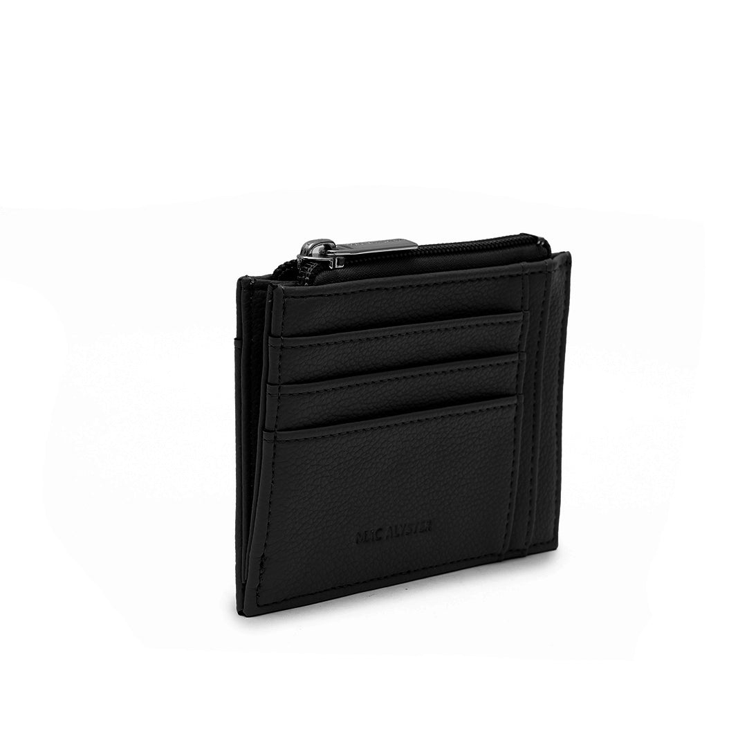 Porte cartes PETITE MAROQUINERIE synthétique NOIR de trois-quarts