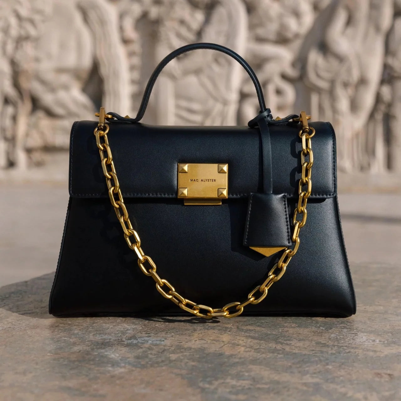 Sac porte main Noir MELYSSA elegant et pratique Mac Alyster