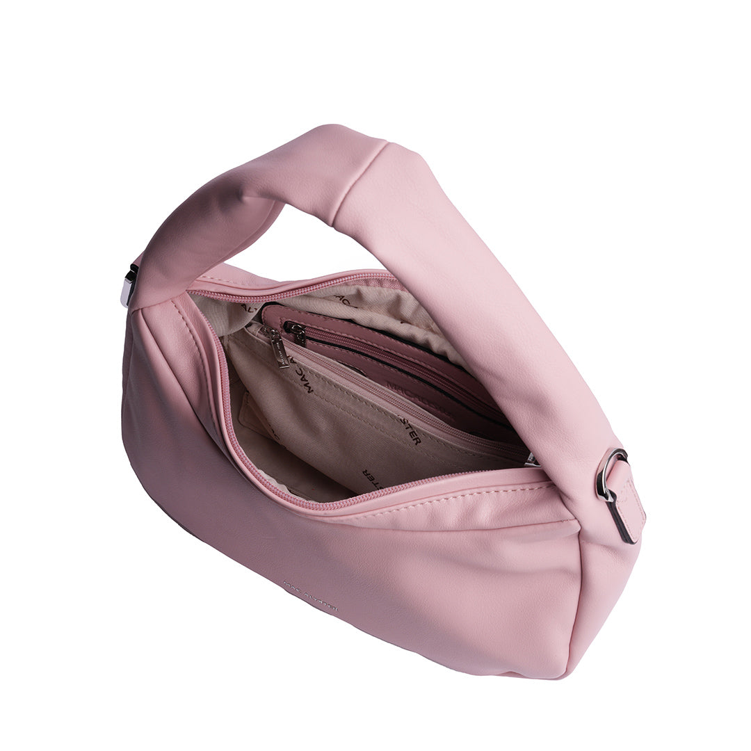 Sac besace MILAN en cuir synthétique ROSE de haut