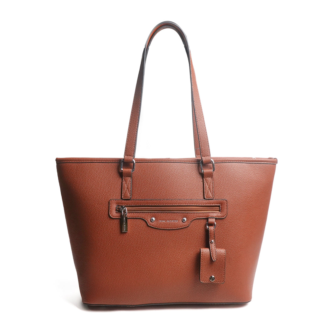 Sac SHOPPING A4-763 en cuir synthétique COGNAC de face