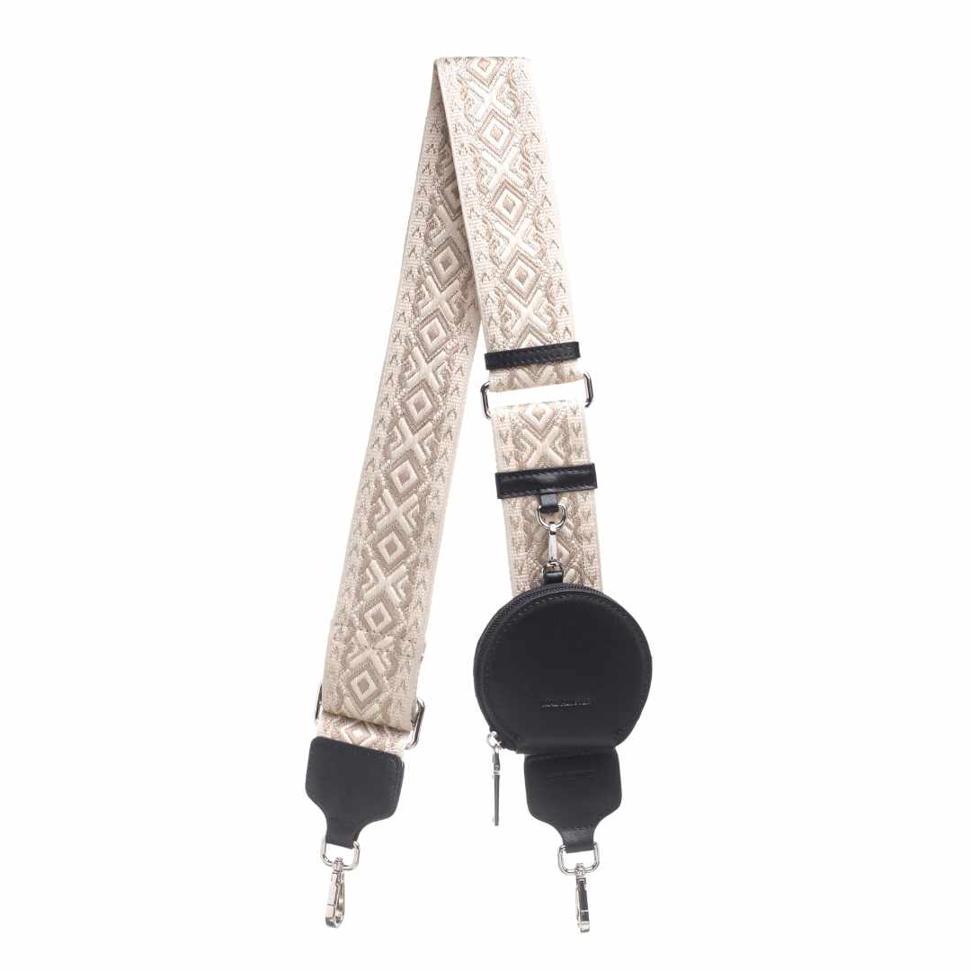 bandouliere-ecru-noir-blanc-etui-airpod-motif-orientale