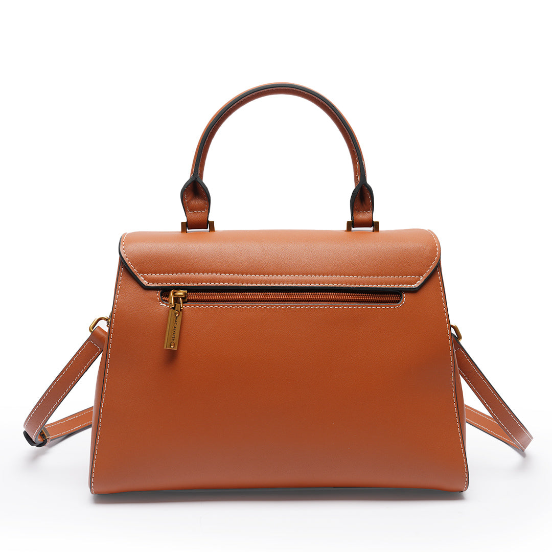 Sac à main ANAÏS pour femme en cuir COGNAC de dos