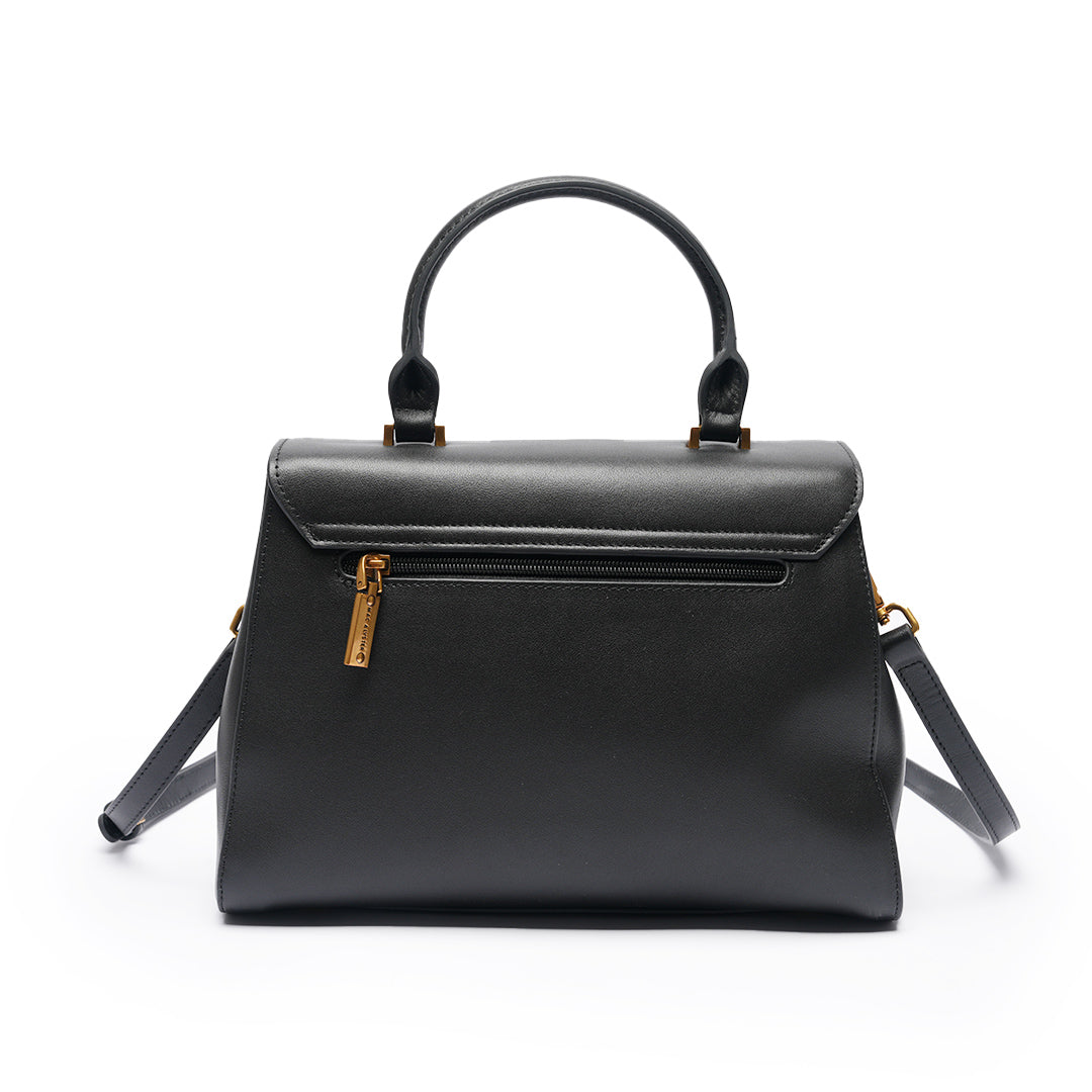 Sac à main ANAÏS pour femme en cuir NOIR de dos