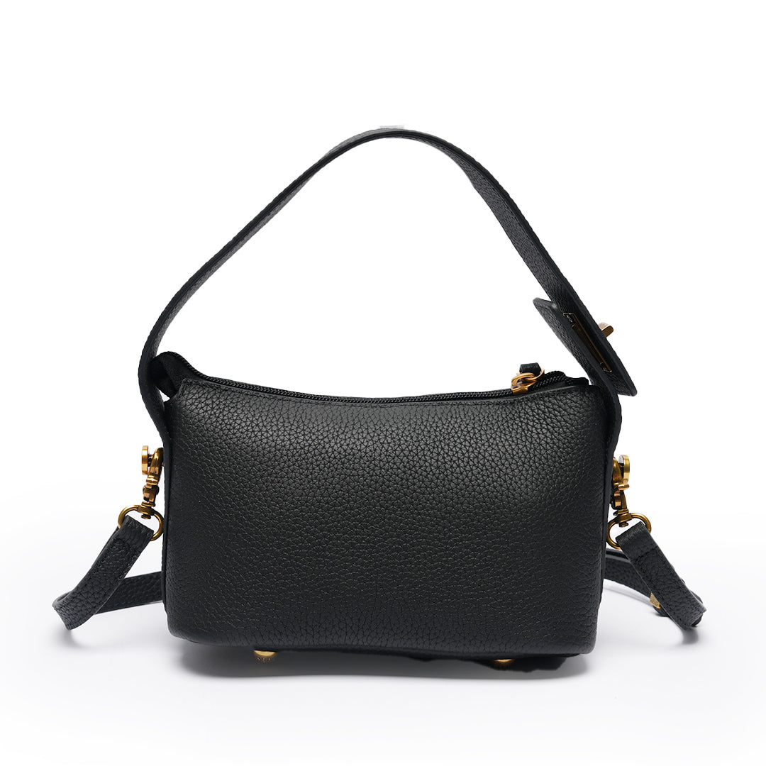 Sac à main CÉLIA pour femme en cuir NOIR de dos