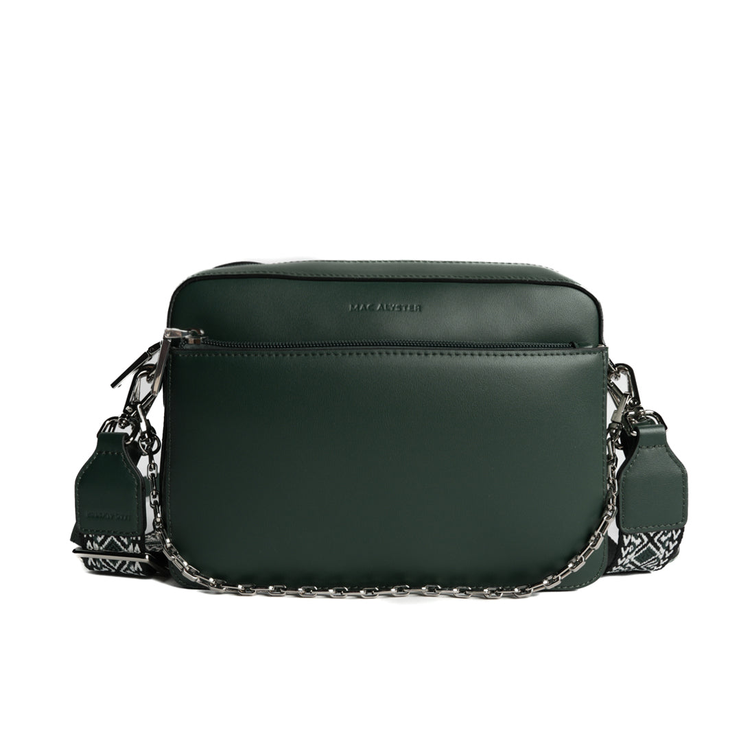 Sac trotteur LOUNA en cuir VERT de face