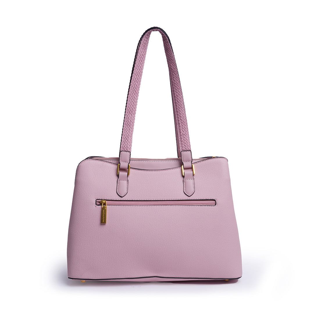 Sac porté épaule CITY pour femme en cuir synthétique POUDRE de dos