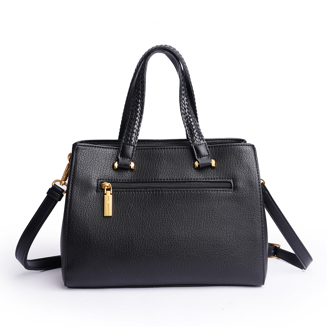 Sac à main CITY pour femme en cuir synthétique NOIR de dos