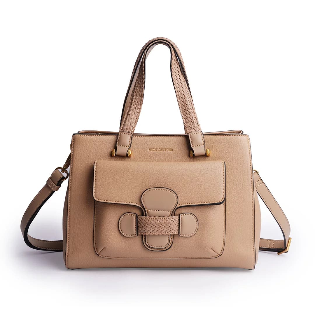 Sac à main CITY pour femme en cuir synthétique SABLE de face