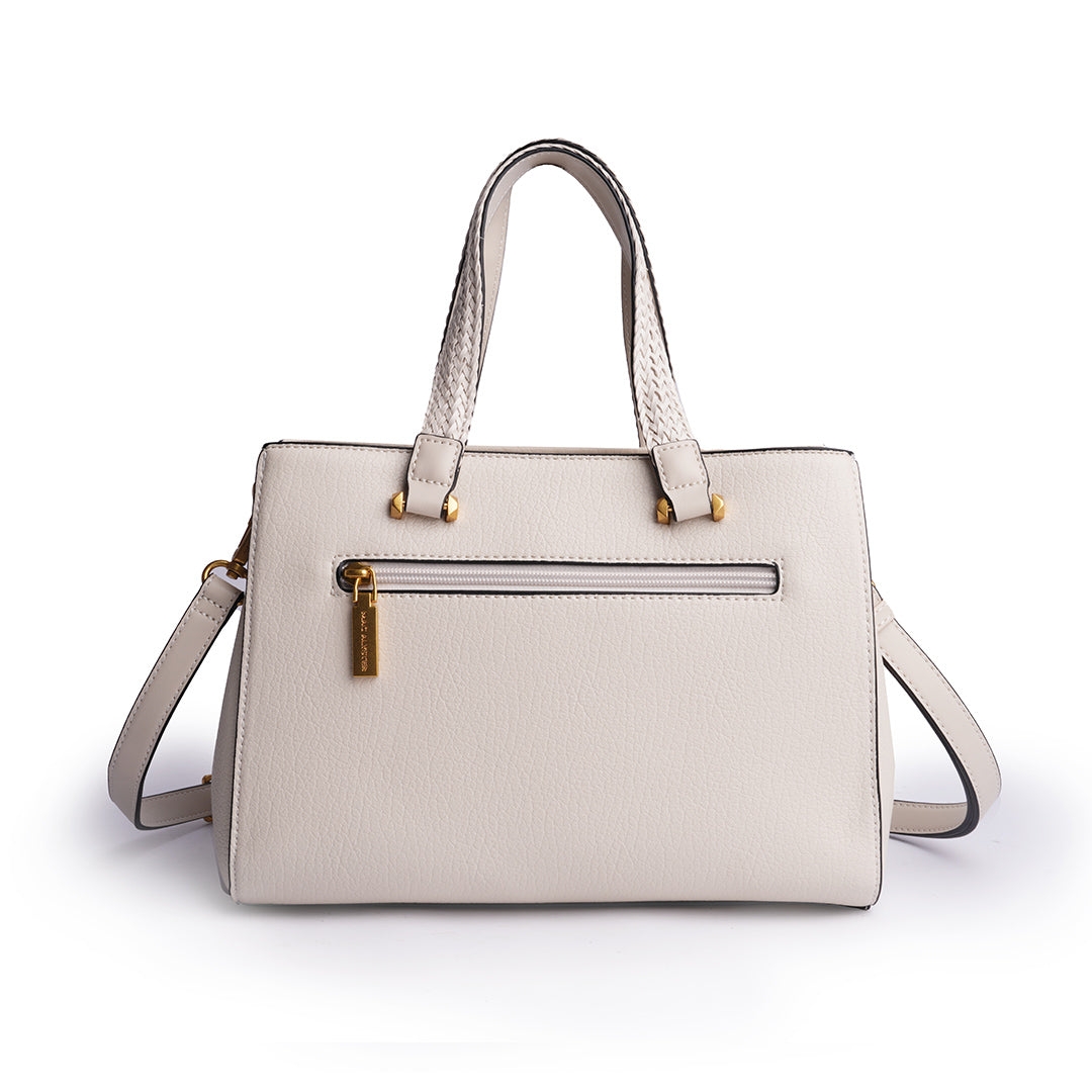 Sac à main CITY pour femme en cuir synthétique BEIGE de dos