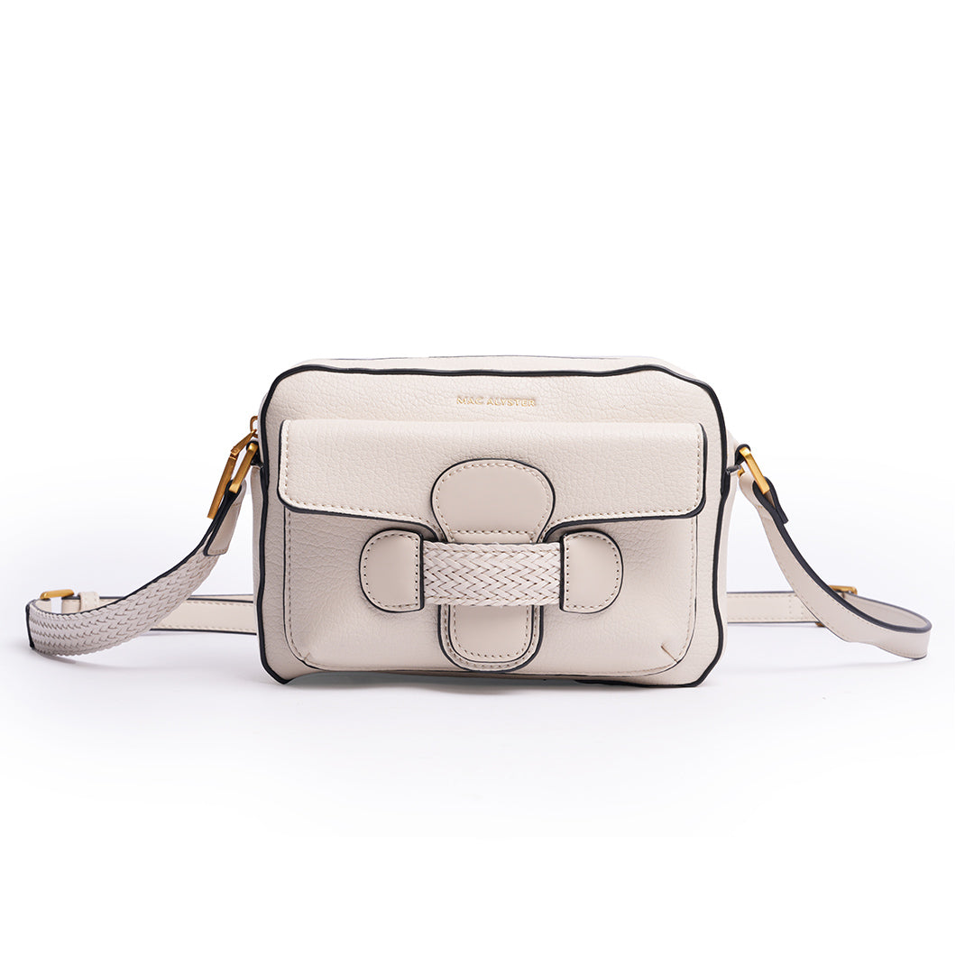 Sac trotteur CITY pour femme en cuir synthétique BEIGE de face