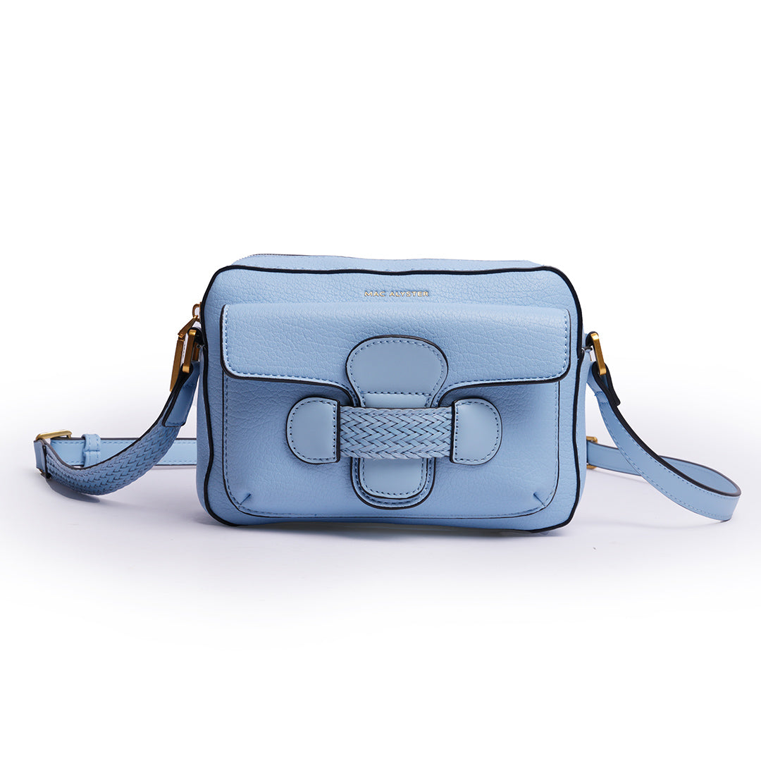 Sac trotteur CITY pour femme en cuir synthétique BLEU de face