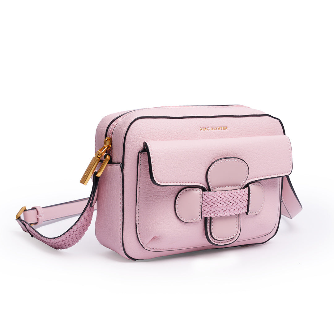 Sac trotteur CITY pour femme en cuir synthétique POUDRE de trois-quarts