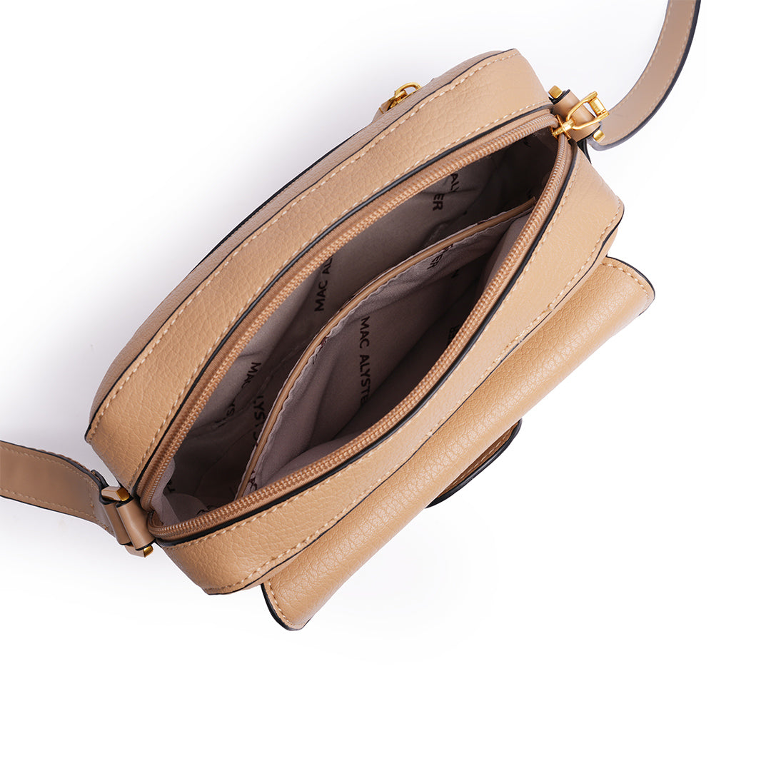 Sac trotteur CITY pour femme en cuir synthétique SABLE de haut