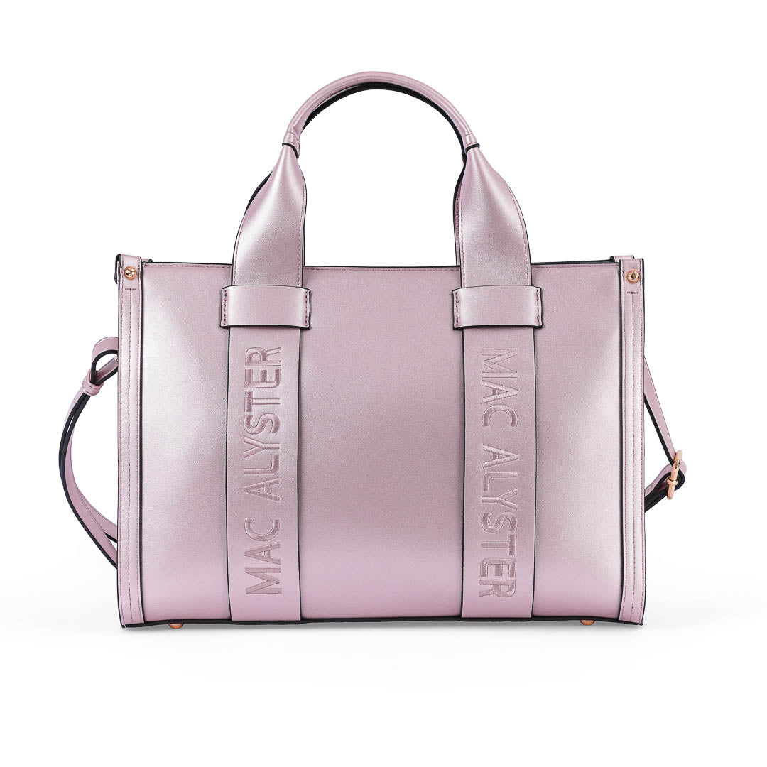 Sac à main Grand Porté Main Basic Clover Mac Alyster Rose clair