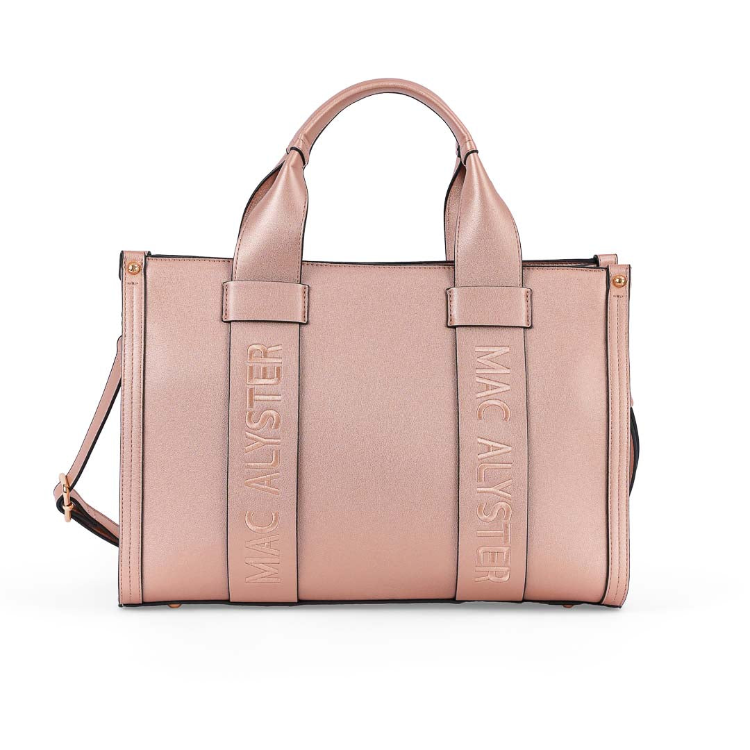Sac à main Grand Porté Main Basic Clover Mac Alyster Or Rose