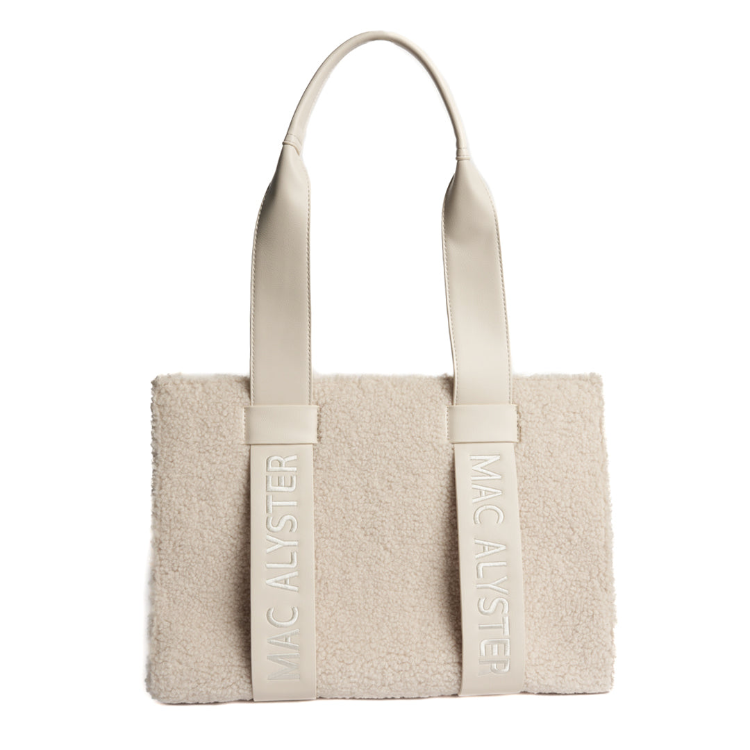 Sac cabas CAPSULE CLOVER en matière synthétique BEIGE de face