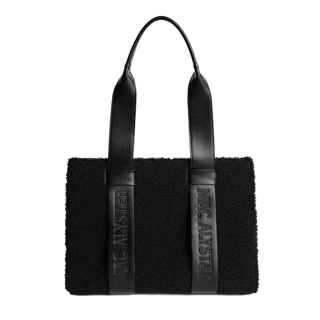 Sac cabas CAPSULE CLOVER en matière synthétique NOIR de face