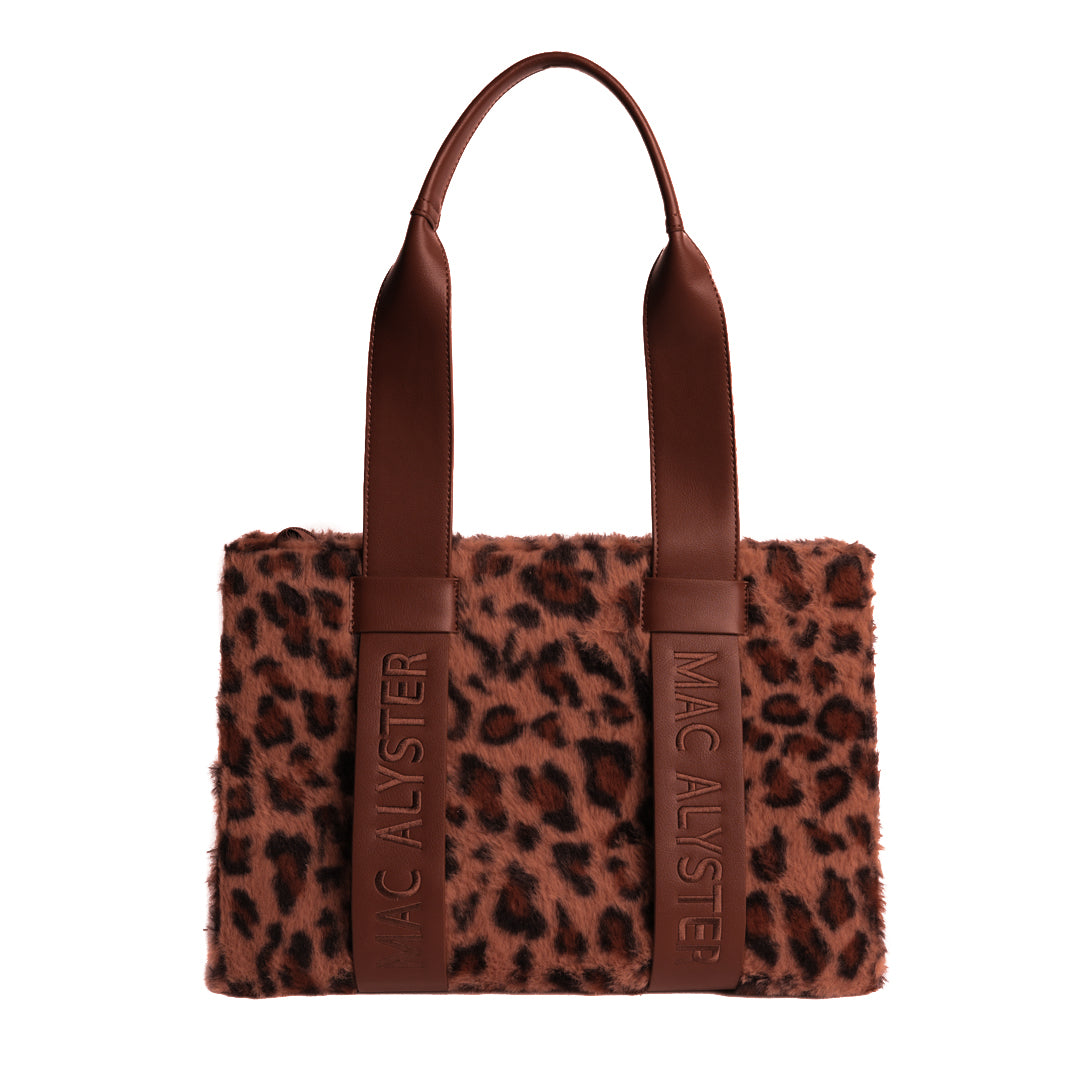 Sac cabas CAPSULE CLOVER en matière synthétique LEOPARD de dos