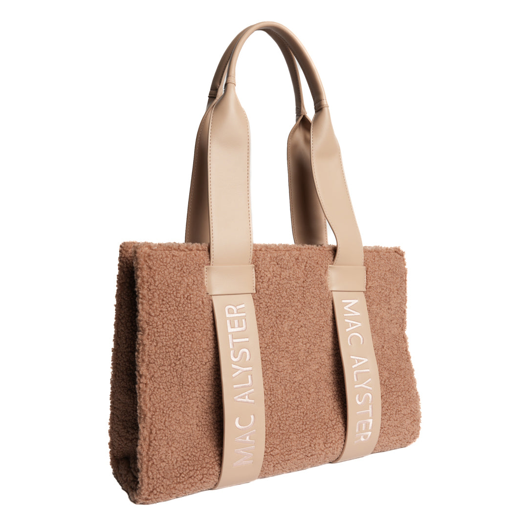 Sac cabas CAPSULE CLOVER en matière synthétique NOUGAT de trois-quarts