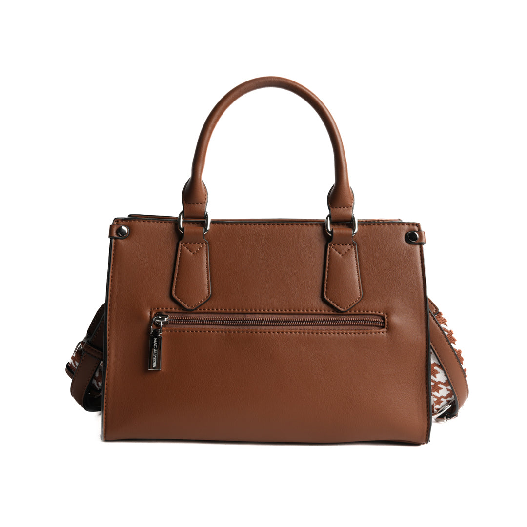 Sac de ville MILAN en cuir synthétique COGNAC de dos