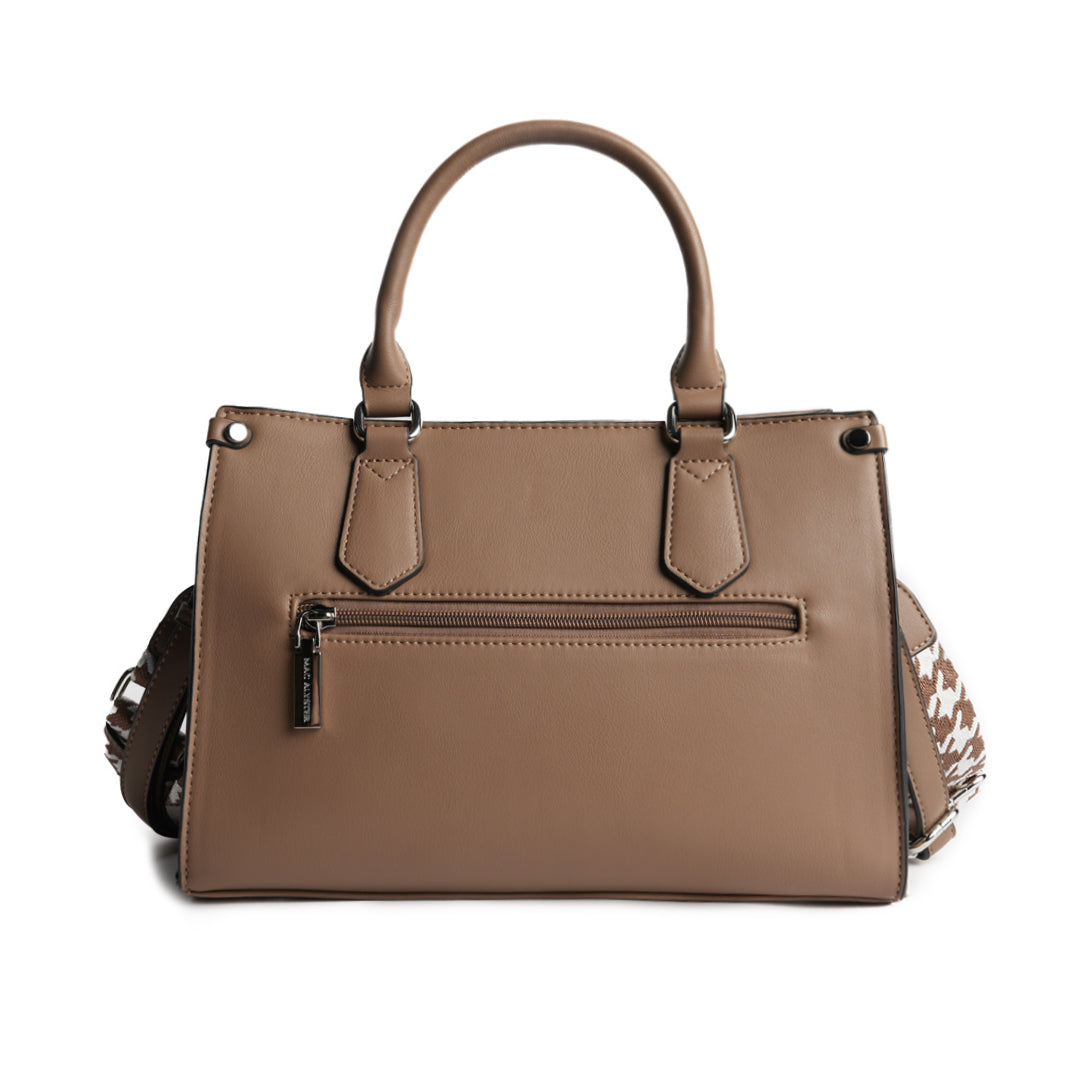 Sac de ville MILAN en cuir synthétique TAUPE de dos