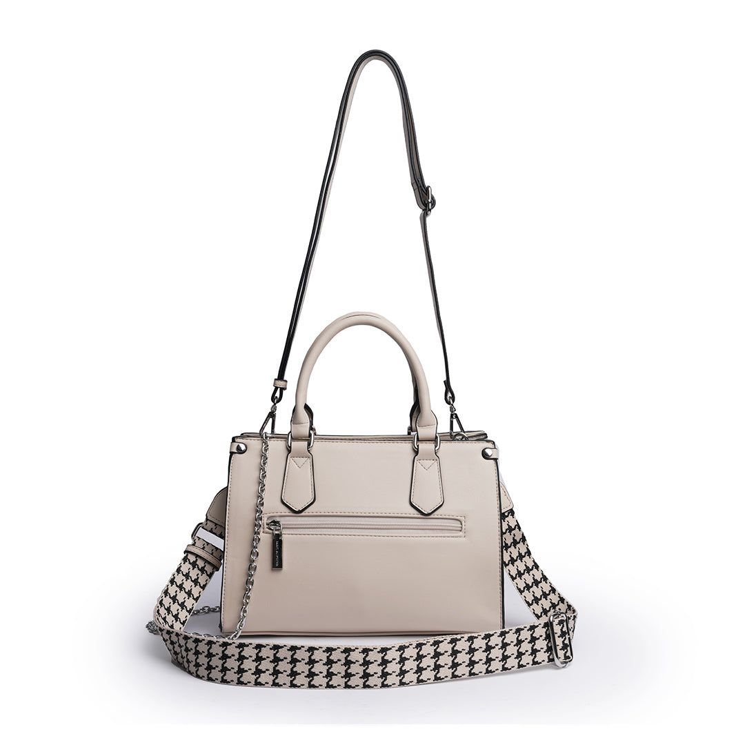 Sac à main MILAN en cuir synthétique BEIGE de dos