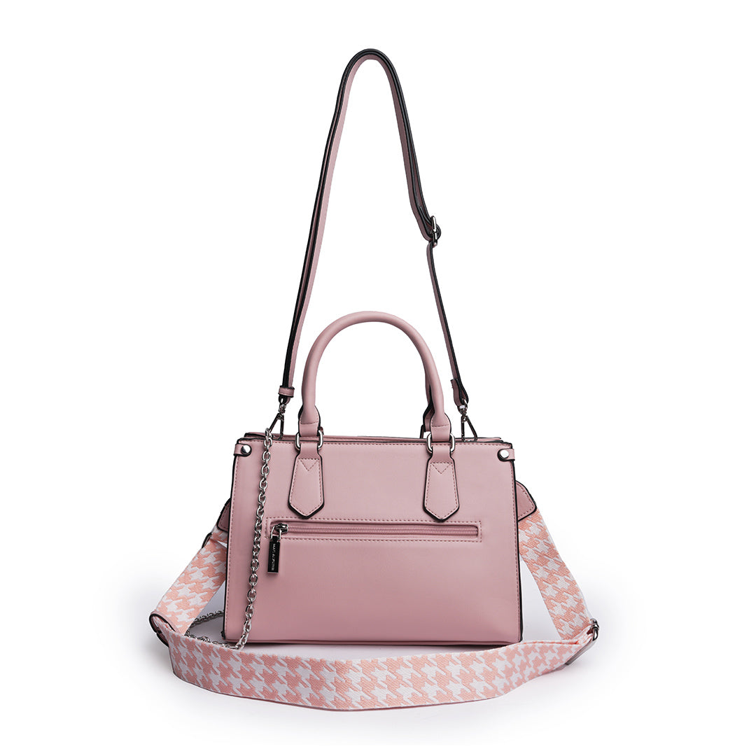 Sac à main MILAN en cuir synthétique ROSE de dos