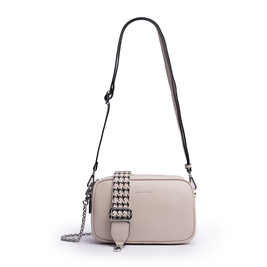 Sac trotteur MILAN en cuir synthétique BEIGE de face