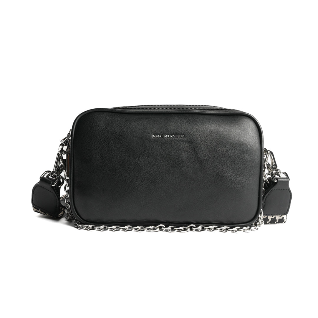 Camera bag MILAN en matière synthétique NOIR de face