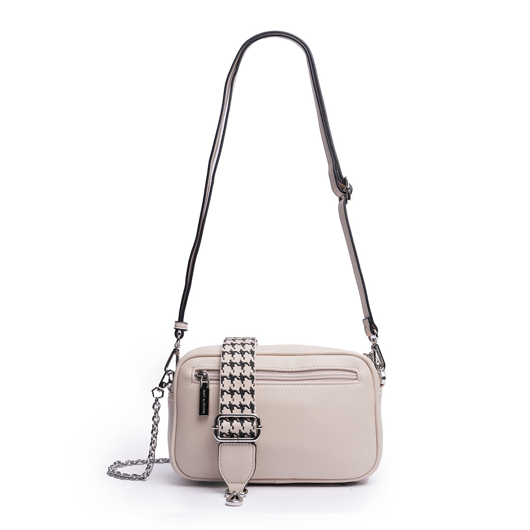 Sac trotteur MILAN en cuir synthétique BEIGE de dos