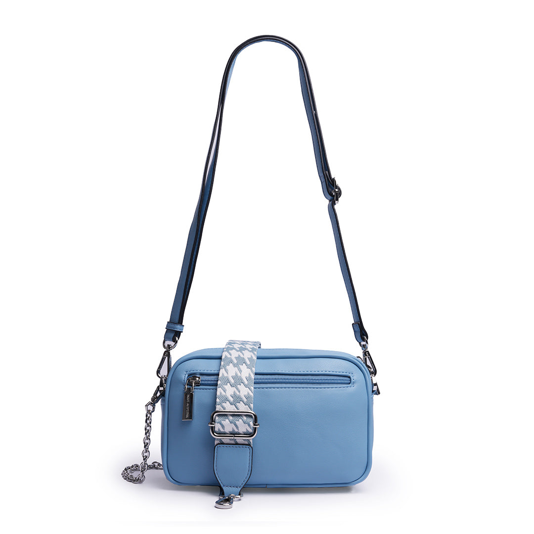 Sac trotteur MILAN en cuir synthétique BLEU de dos