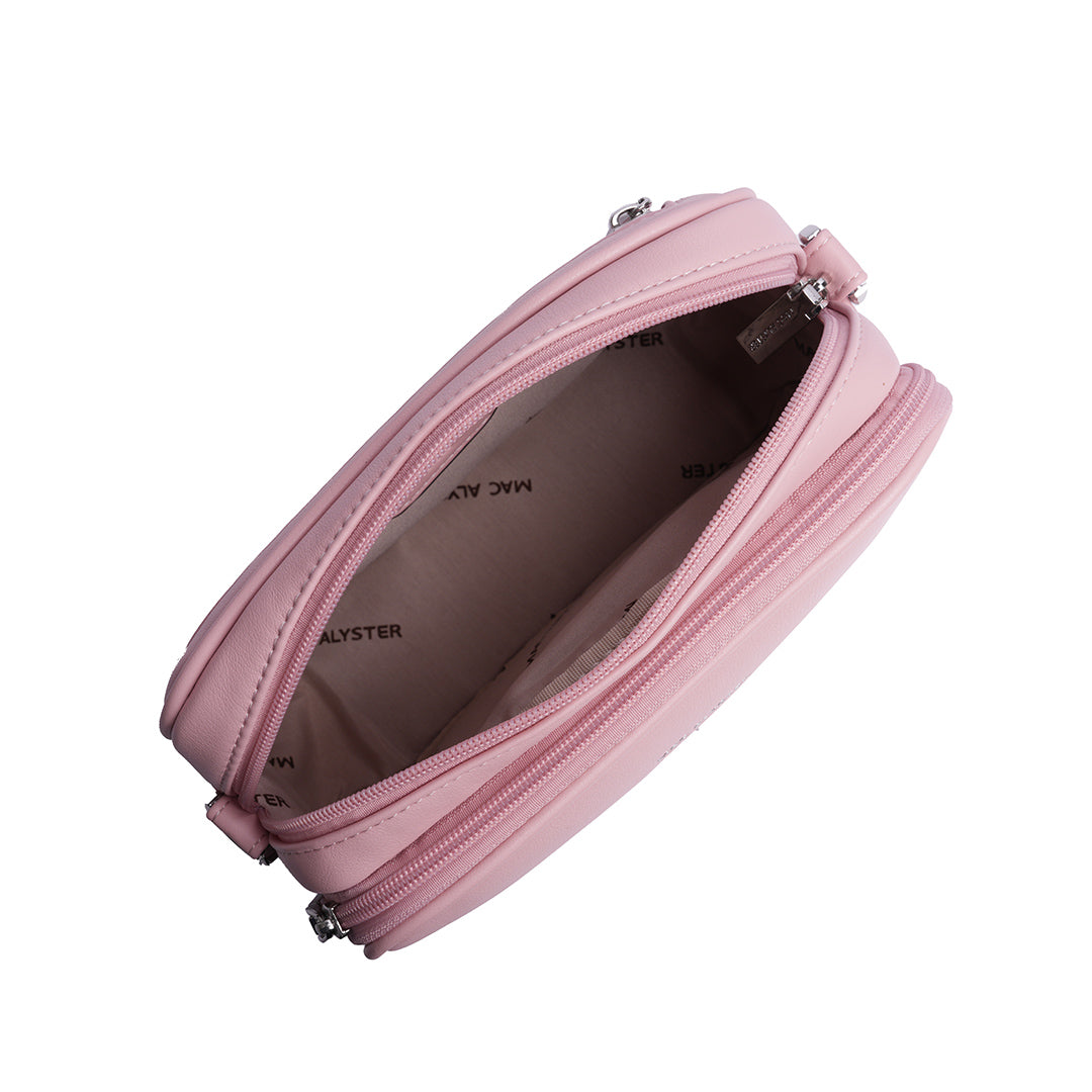 Sac trotteur MILAN en cuir synthétique ROSE de haut