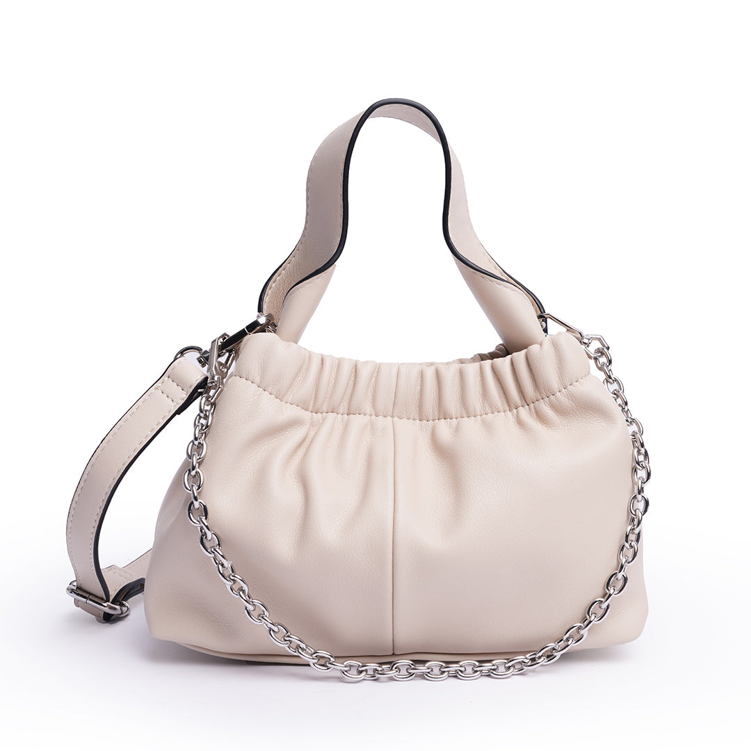 Petit sac à main MILAN en cuir synthétique BEIGE de dos