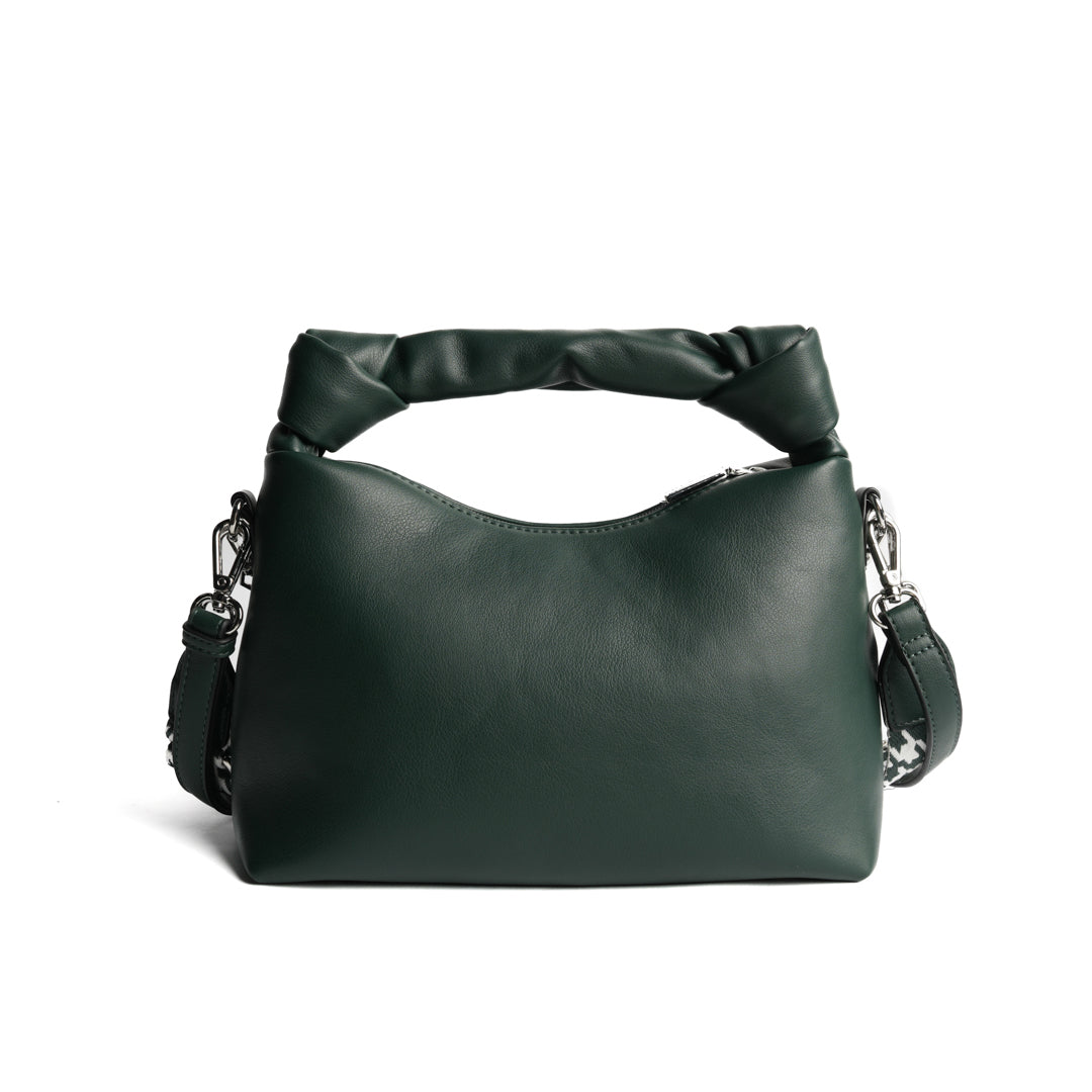 Sac porté main MILAN en cuir synthétique VERT de dos