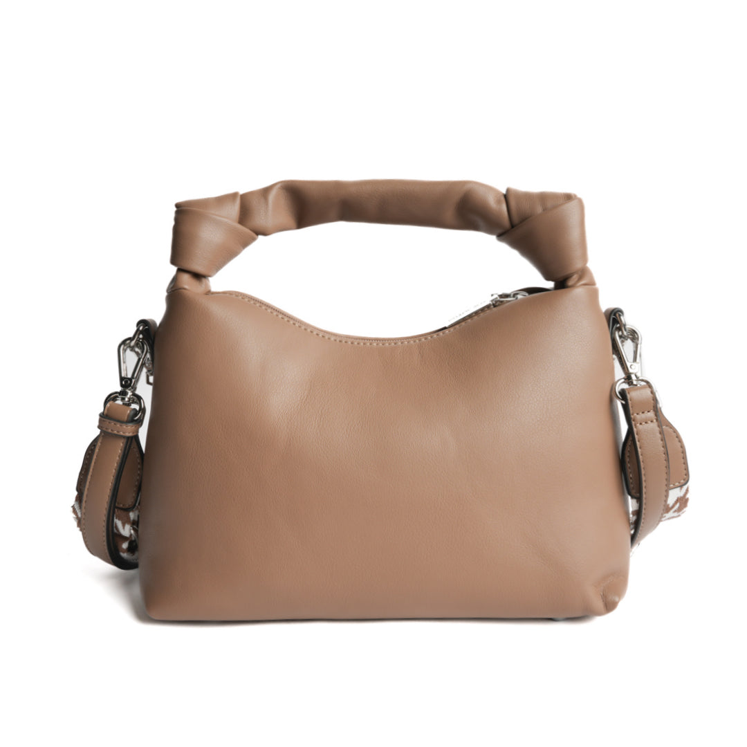 Sac porté main MILAN en cuir synthétique TAUPE de dos