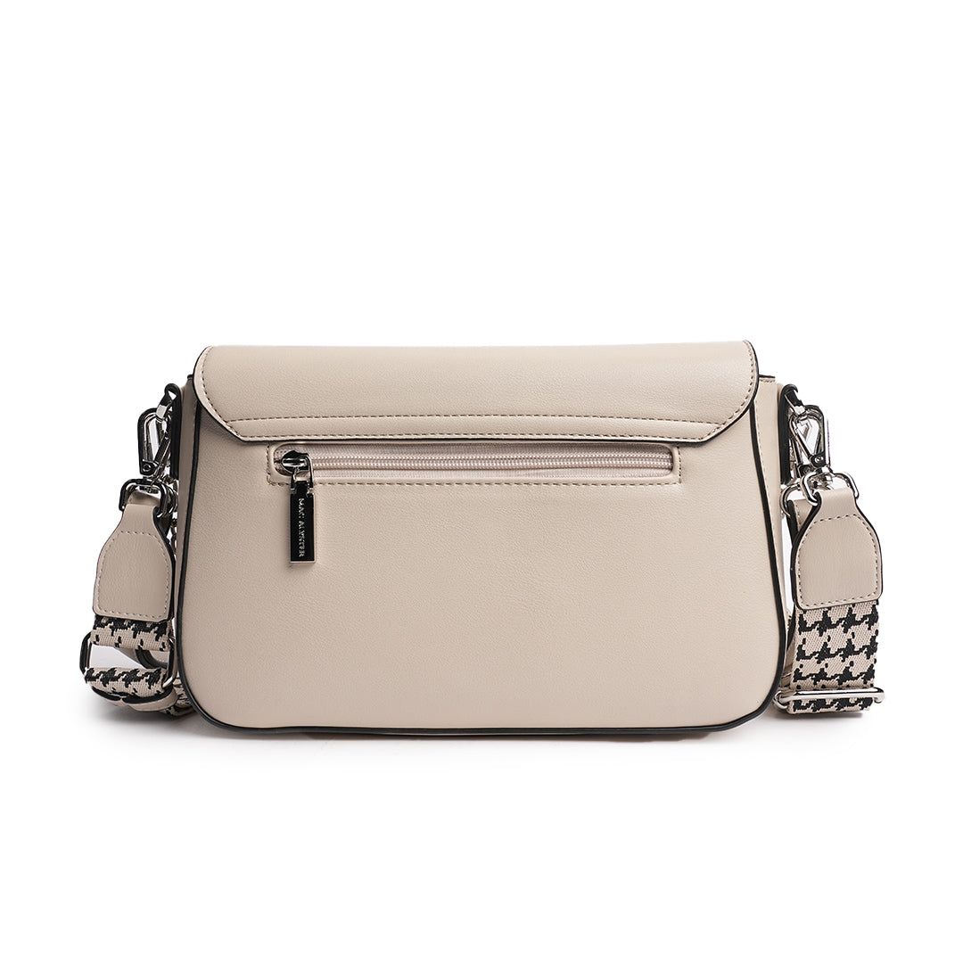 Sac rabat MILAN en matière synthétique BEIGE de dos