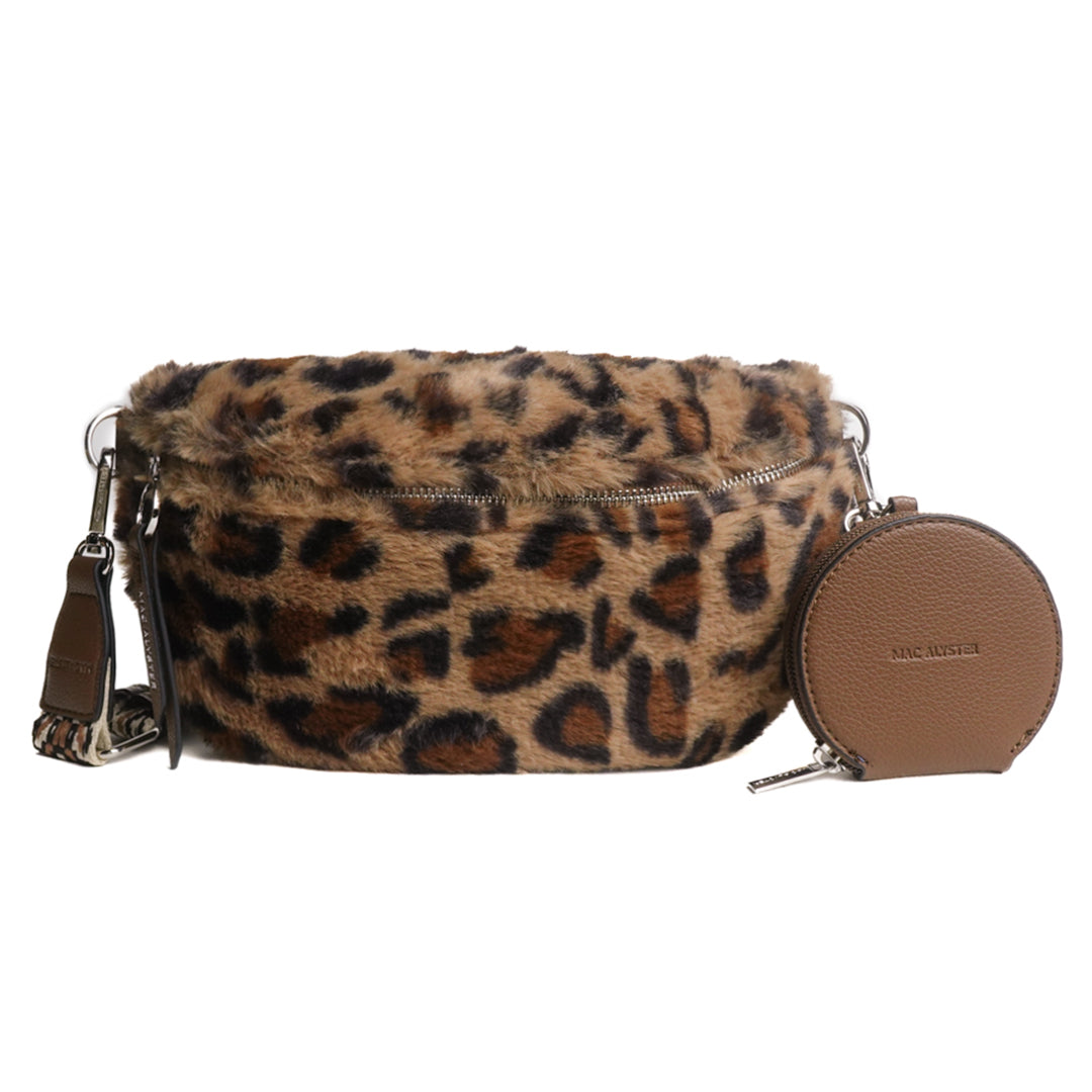 Sac banane ANIMAL en cuir synthétique LEOPARD de face