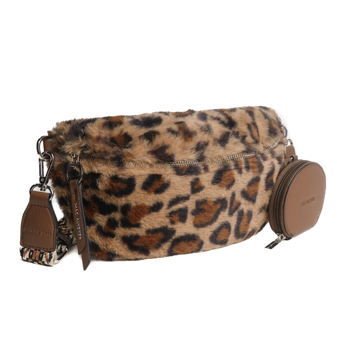 Sac banane ANIMAL en cuir synthétique LEOPARD de trois-quarts