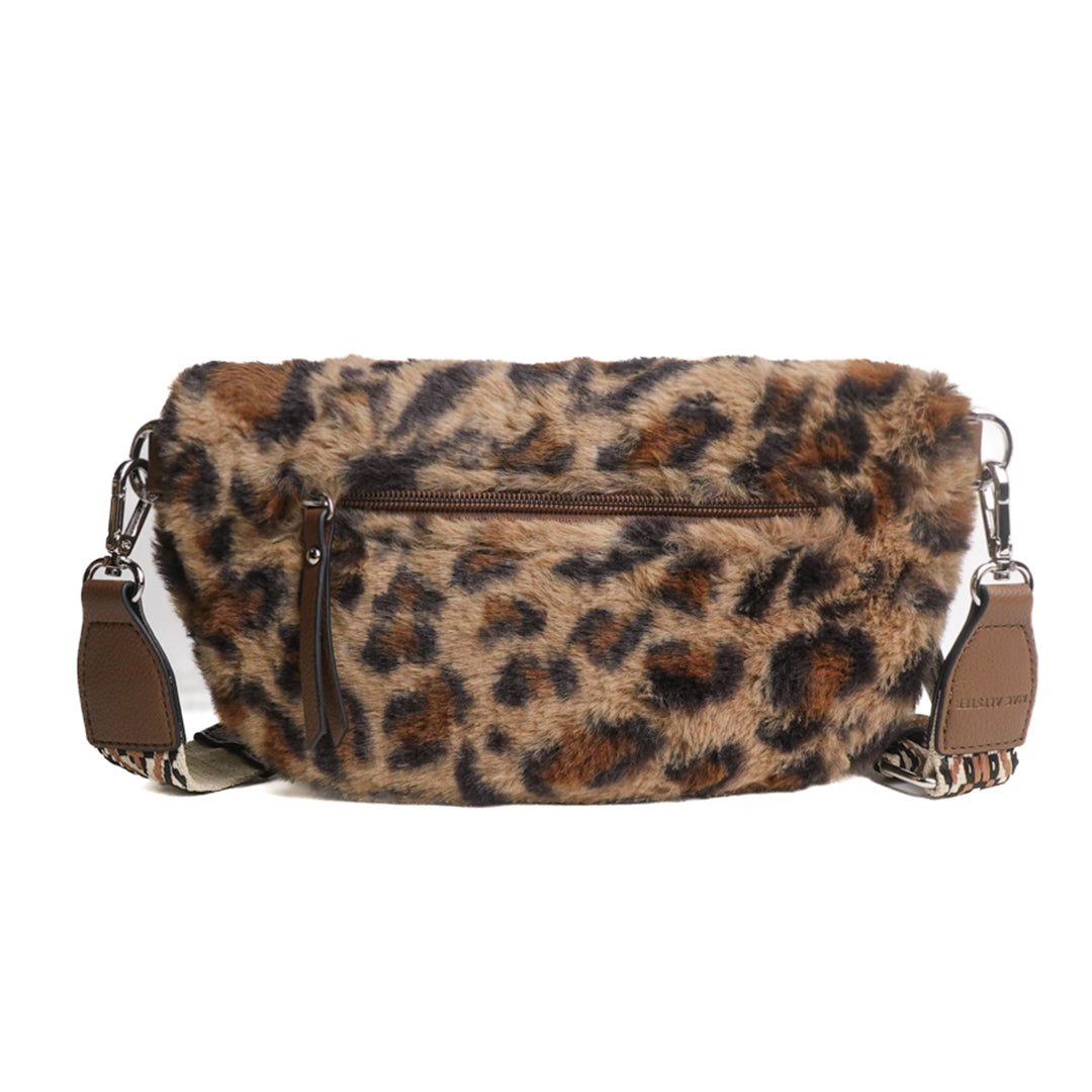 Sac banane ANIMAL en cuir synthétique LEOPARD de dos