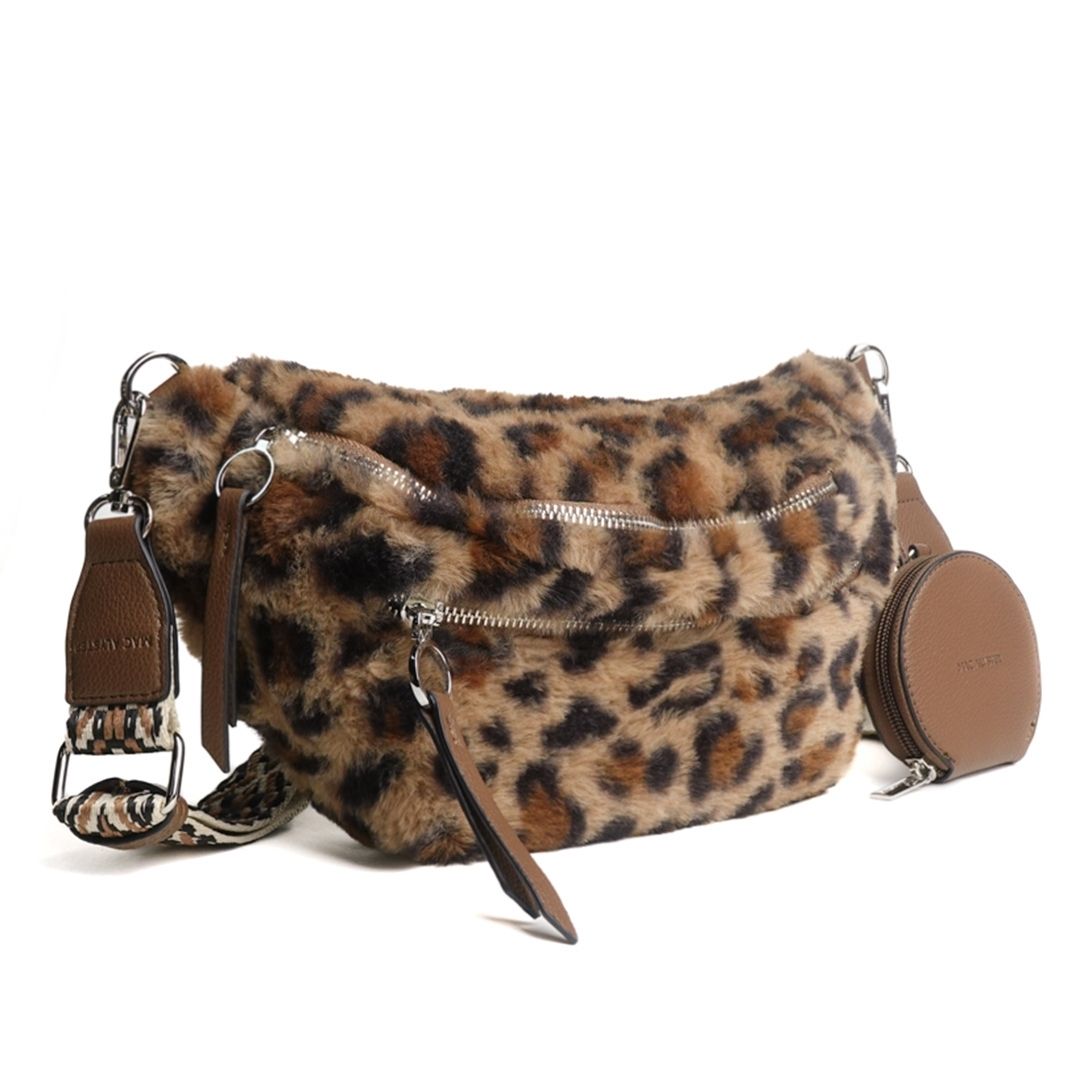 Sac banane double poche - LEOPARD