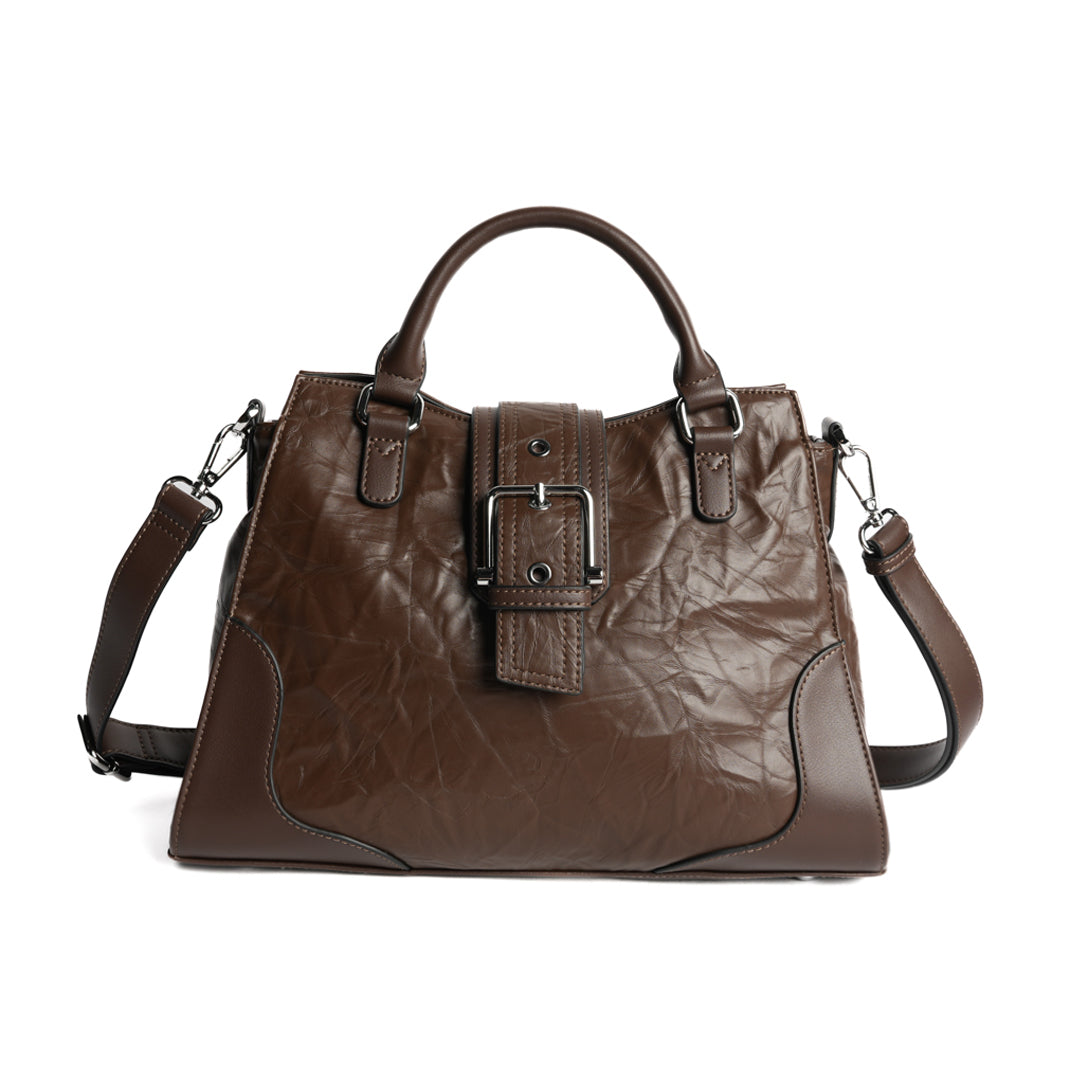 Sac à main ALTER EGO pour femme en cuir synthétique MARRON de face