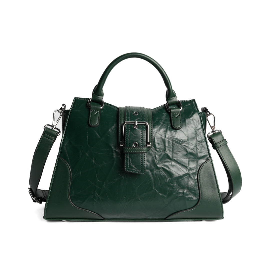 Sac à main ALTER EGO pour femme en cuir synthétique VERT de face