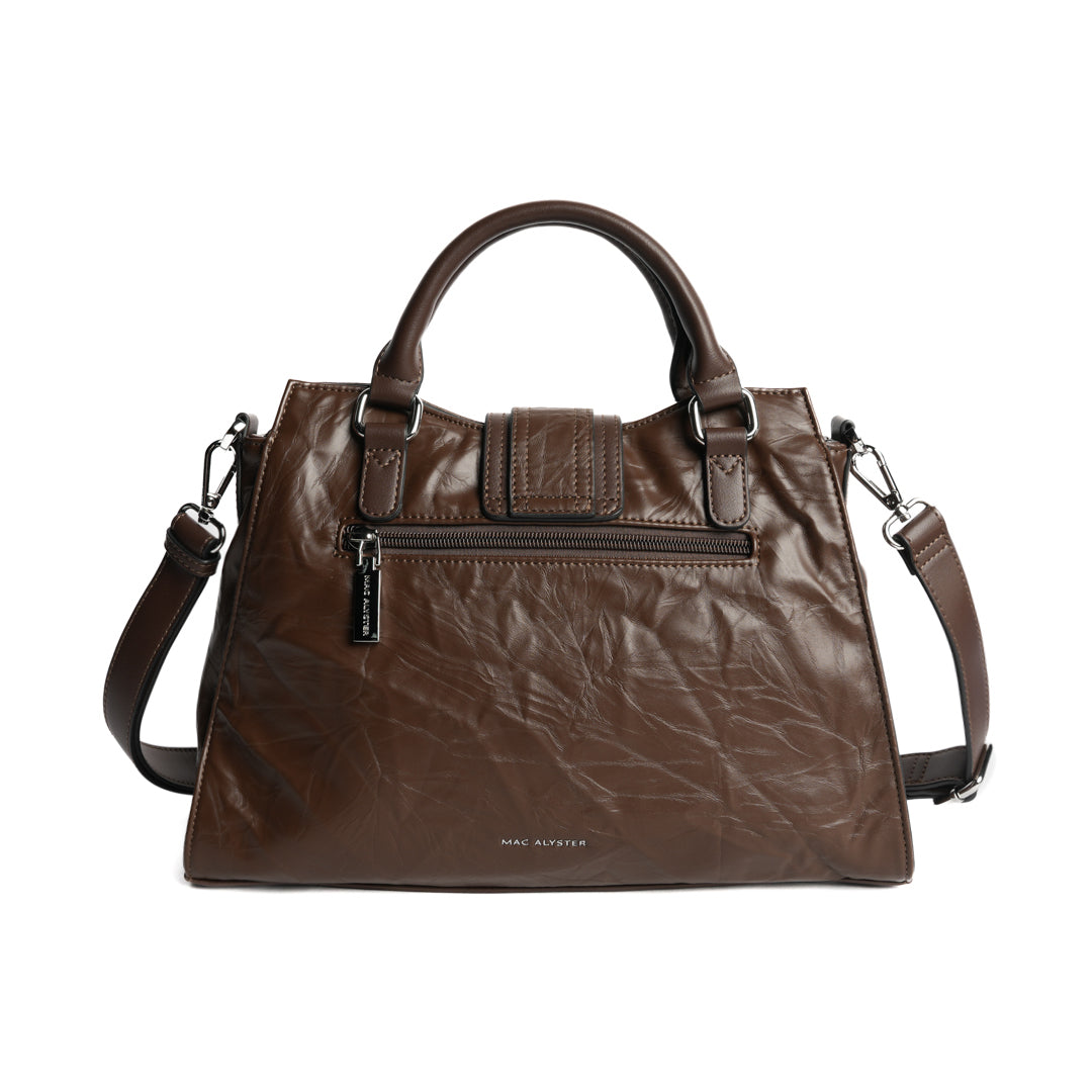 Sac à main ALTER EGO pour femme en cuir synthétique MARRON de dos