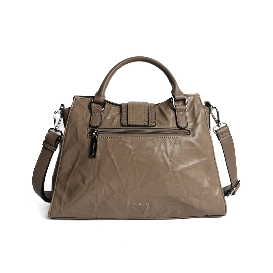 Sac à main ALTER EGO pour femme en cuir synthétique TAUPE de dos