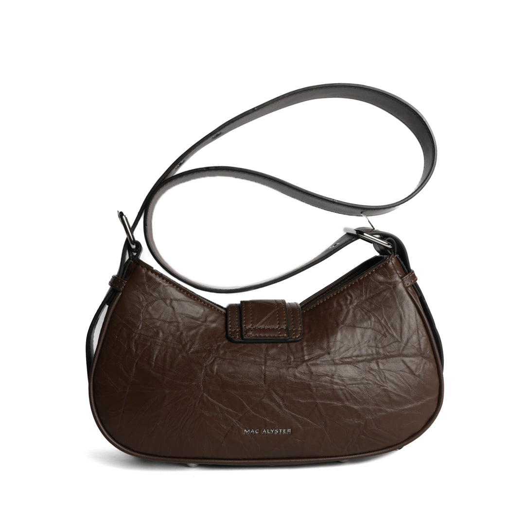 Sac porté épaule ALTER EGO pour femme en cuir synthétique MARRON de dos