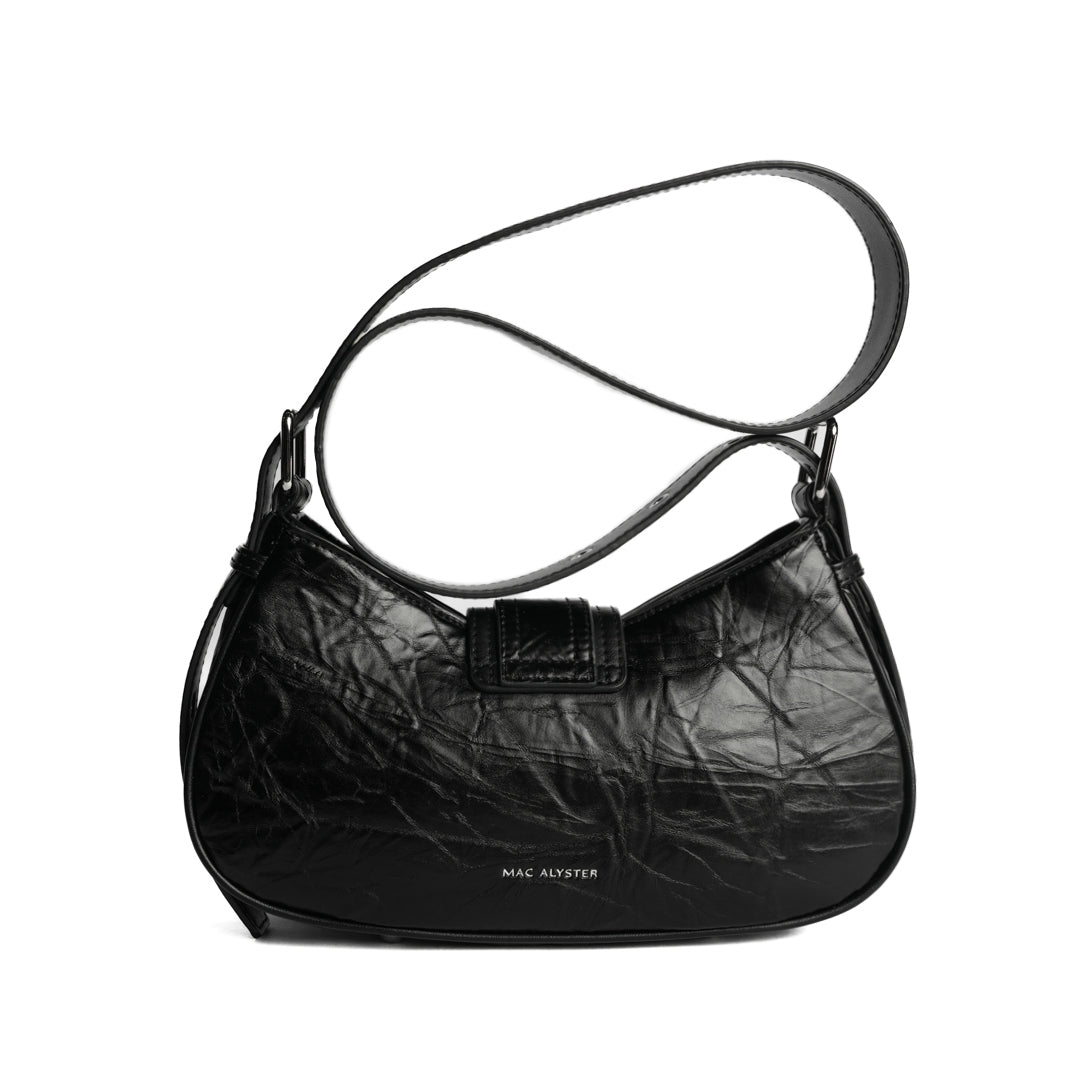 Sac porté épaule ALTER EGO pour femme en cuir synthétique NOIR de dos